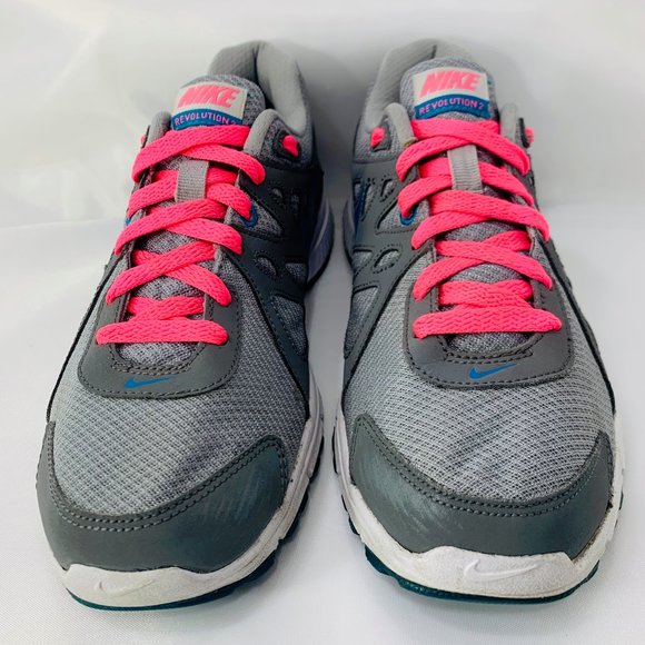 Nike Womens Revolution 2 Running Shoes Sneakers 554902-006 Gray Blue Size 8.5 - Picture 2 of 8